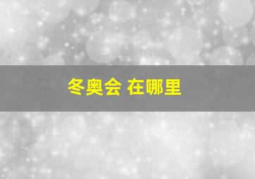 冬奥会 在哪里